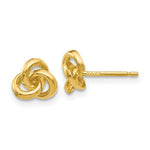 Load image into Gallery viewer, 14K Yellow Gold Love Knot Earrings 7mm length
