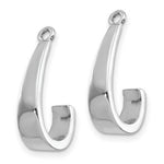 Load image into Gallery viewer, 14K White Gold J Hoop Earrings Jackets

