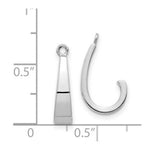 Load image into Gallery viewer, 14K White Gold J Hoop Earrings Jackets
