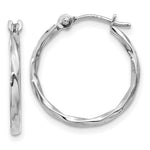 Load image into Gallery viewer, 14K White Gold Twisted Hoop Earrings  1.5mm width
