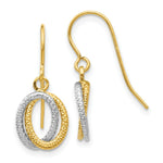Load image into Gallery viewer, 14K Two-tone Gold Fancy Dangle Earrings
