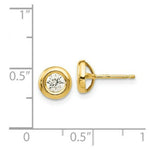 Load image into Gallery viewer, 14K Yellow Gold Polished CZ Fancy Post Earrings

