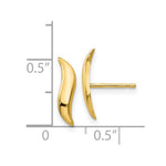 Load image into Gallery viewer, 14K Yellow Gold Polished Fancy Post Earrings
