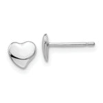 Load image into Gallery viewer, 14K White Polished Heart Post Earrings
