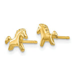Load image into Gallery viewer, 14K Yellow Gold Polished Horse Post Earrings
