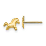Load image into Gallery viewer, 14K Yellow Gold Polished Horse Post Earrings

