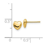 Load image into Gallery viewer, 14K Yellow Gold Heart Earrings
