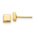 Load image into Gallery viewer, 14K Yellow Gold Polished Square Post Earring  4.5mm width
