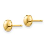 Load image into Gallery viewer, 14K Yellow Gold Polished Half Ball Post Earrings  6mm width
