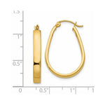 Load image into Gallery viewer, 14K Yellow Gold Polished 3.5mm Oval Hoop Earrings  3.5mm width
