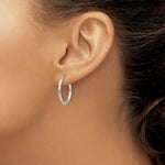 Load image into Gallery viewer, 14K Two-tone Gold Hoop Earrings 2mm width
