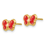 Load image into Gallery viewer, 14K Yellow Gold Enameled Butterfly Earrings
