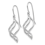 Load image into Gallery viewer, 14K White Gold Swirl Dangle Earrings
