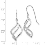 Load image into Gallery viewer, 14K White Gold Swirl Dangle Earrings
