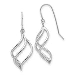 Load image into Gallery viewer, 14K White Gold Swirl Dangle Earrings
