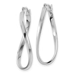 Load image into Gallery viewer, 14K White Gold Small Twisted Earrings  2mm width
