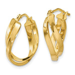 Load image into Gallery viewer, 14K Yellow Gold Twisted Hoop Earrings  8mm width
