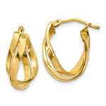 Load image into Gallery viewer, 14K Yellow Gold Twisted Hoop Earrings  8mm width
