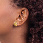 Load image into Gallery viewer, 14K Yellow Gold Polished Love Knot Post Earrings 10mm length
