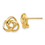 Load image into Gallery viewer, 14K Yellow Gold Polished Love Knot Post Earrings 10mm length
