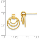 Load image into Gallery viewer, 14K Yellow Gold Polished &amp; Twisted Fancy Post Earrings
