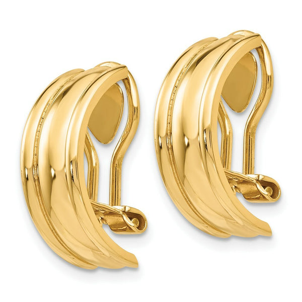 14K Yellow Gold Fancy Non-pierced Earrings
