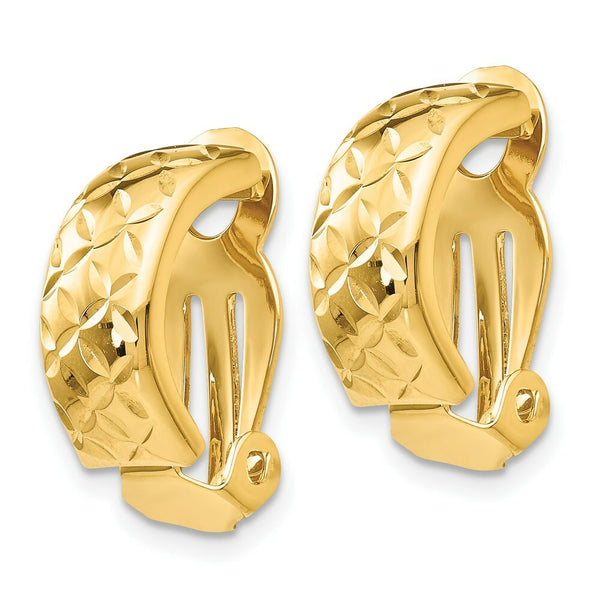 14K Yellow Gold Non-Pierced Earrings